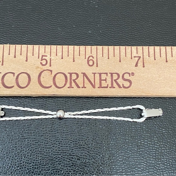 Vintage Silver Ruby Red Floral Bell Center Double Snake Chain 7.5” Bracelet - Picture 13 of 16